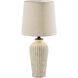Callista 26 inch 60.00 watt White Ceramic Table Lamp Portable Light, Simplee Adesso