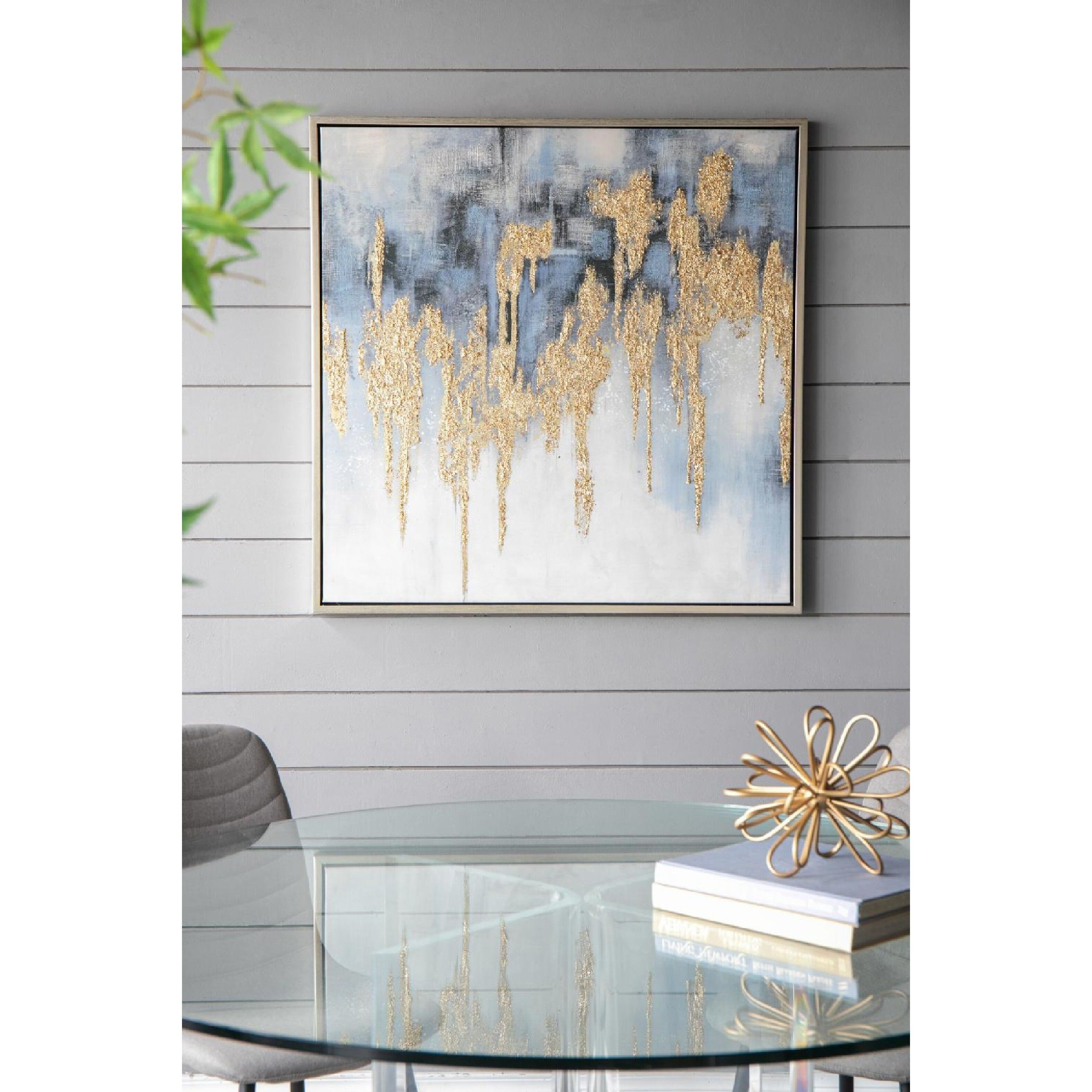 Anita Gray/Gold/Blue Wall Art