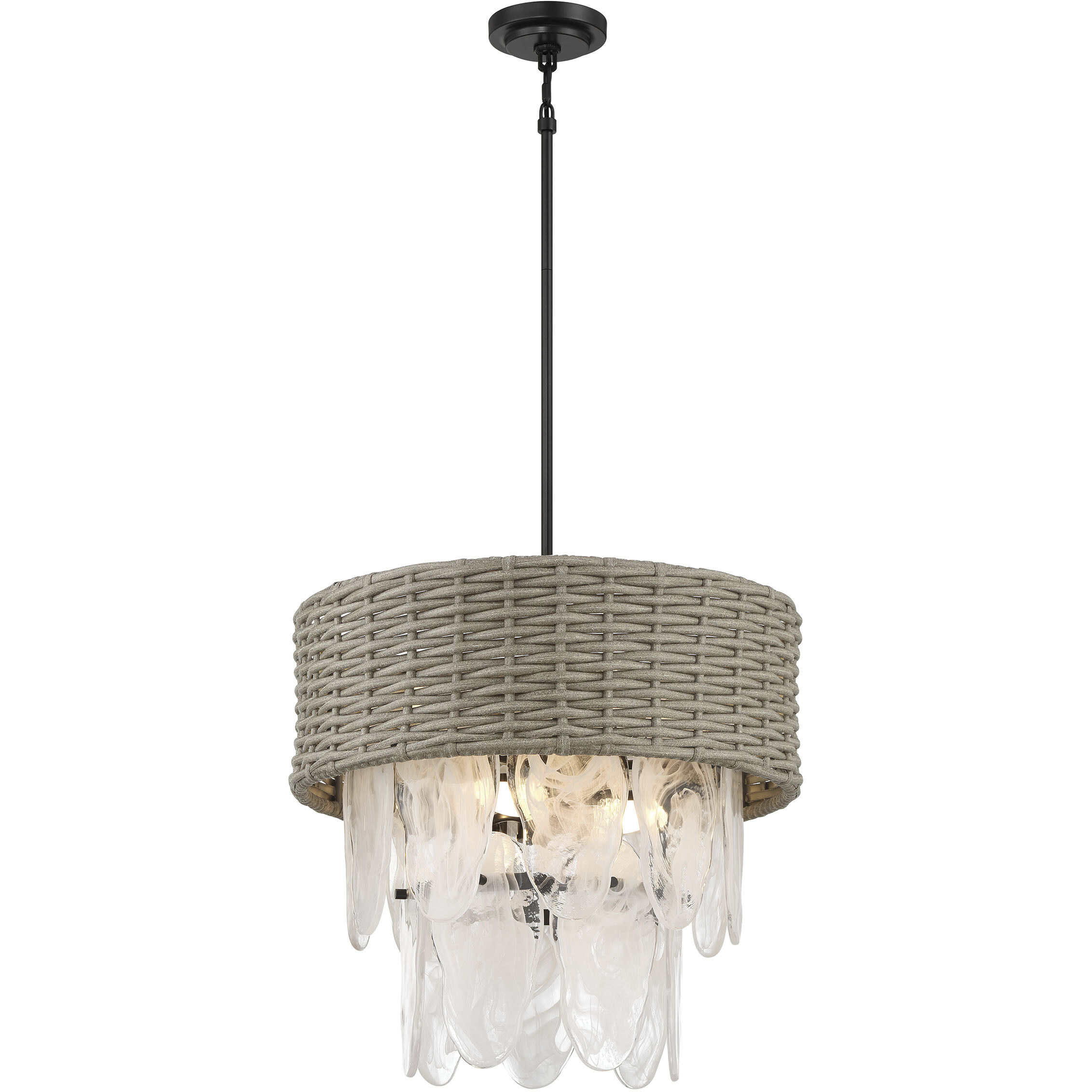 Breakers Isle 6 Light 20 inch Coal Semi Flush Ceiling Light