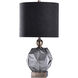 Richmond 30 inch 150.00 watt Gray Smoked and Brushed Brass with Black Table Lamp Portable Light