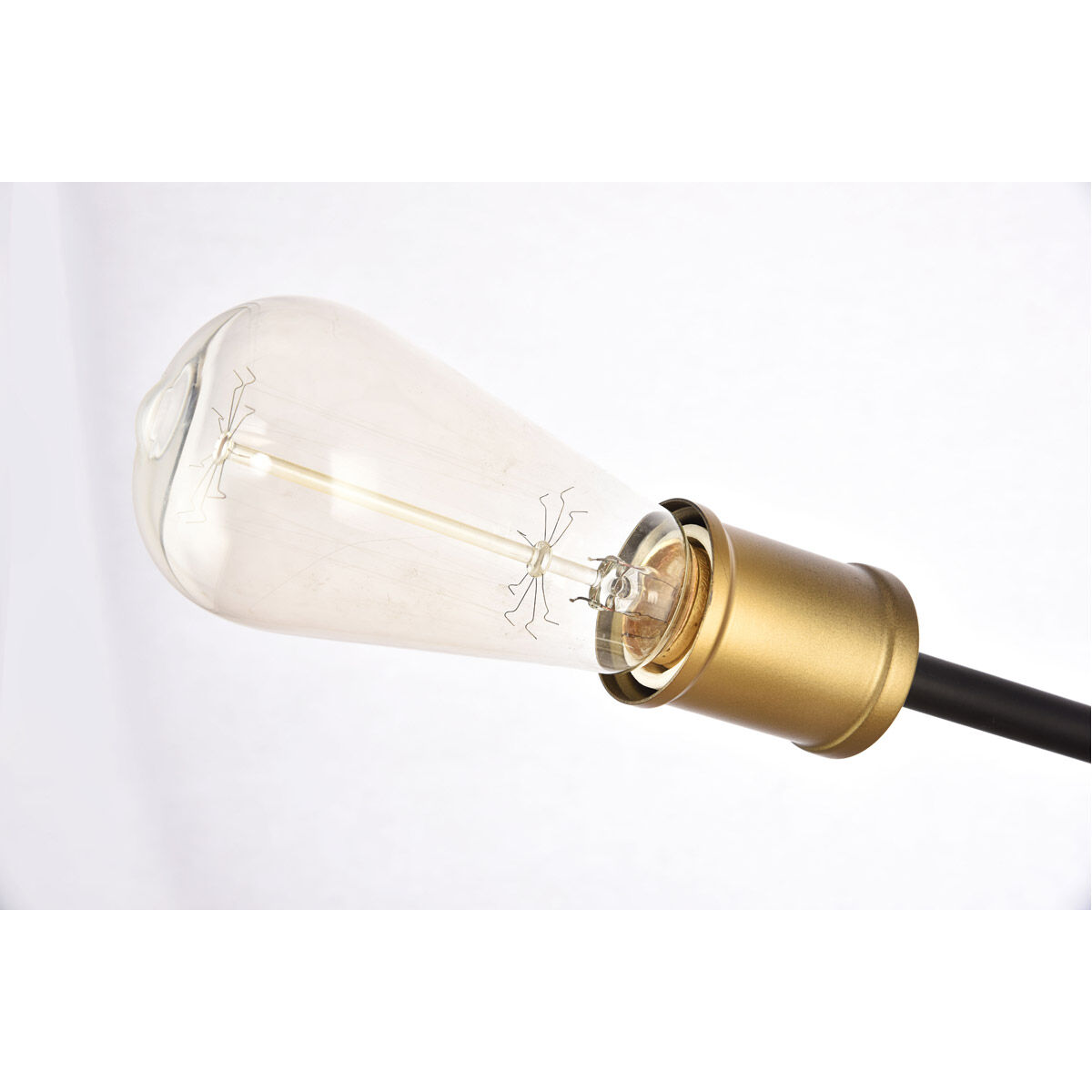 Axel 5 Light 25 inch Black and Brass Wall Sconce Wall Light