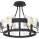 Stratum 4 Light 16 inch Royal Ebony Semi-Flush Mount Ceiling Light