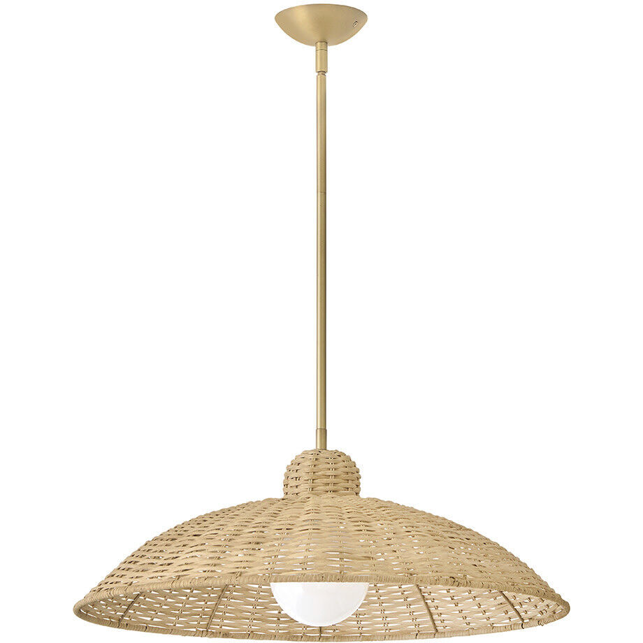 Pismo 1 Light 24 inch Lacquered Brass Pendant Ceiling Light, Large