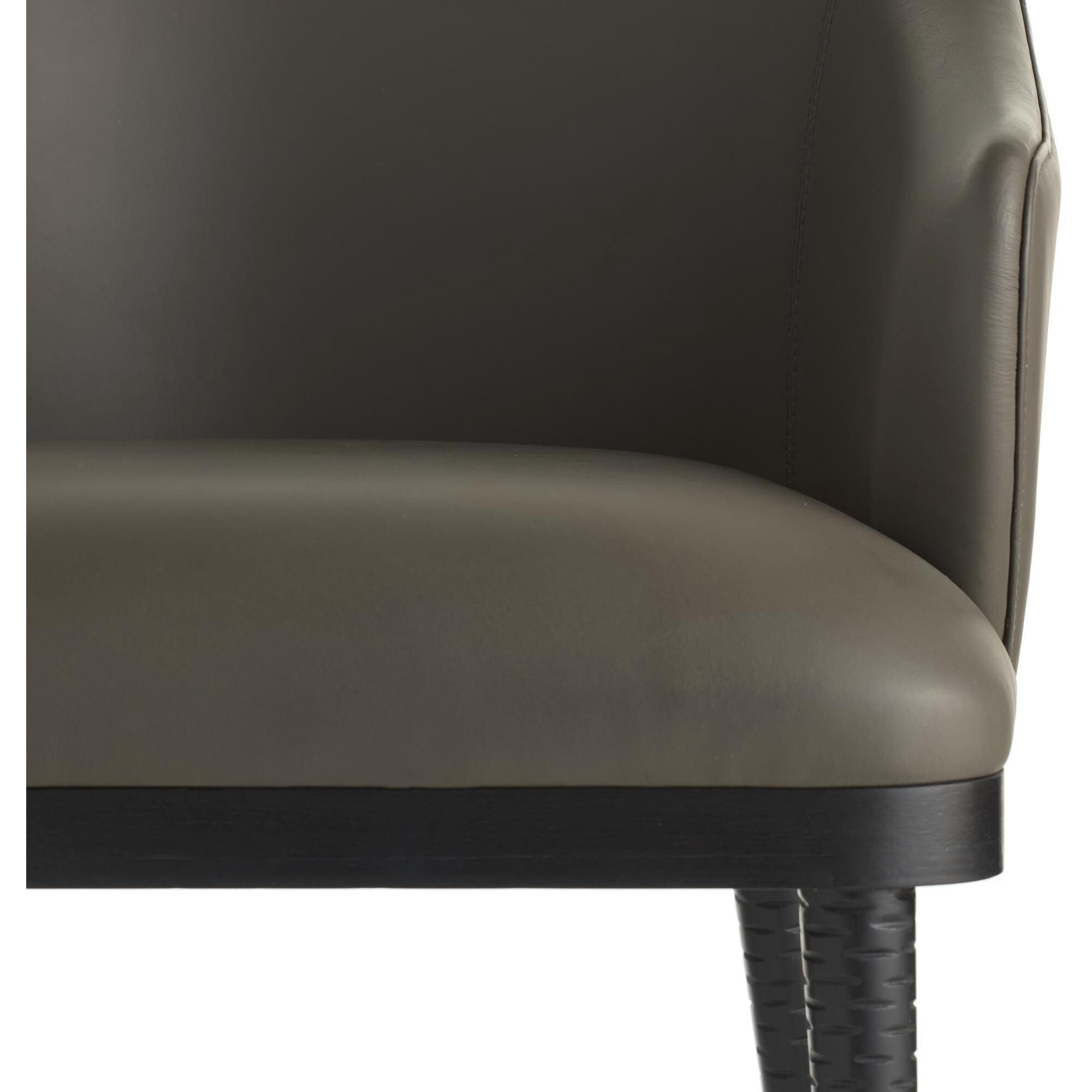 Hershel Dim Gray and Ebony with Blackened Bronze Dining Chair