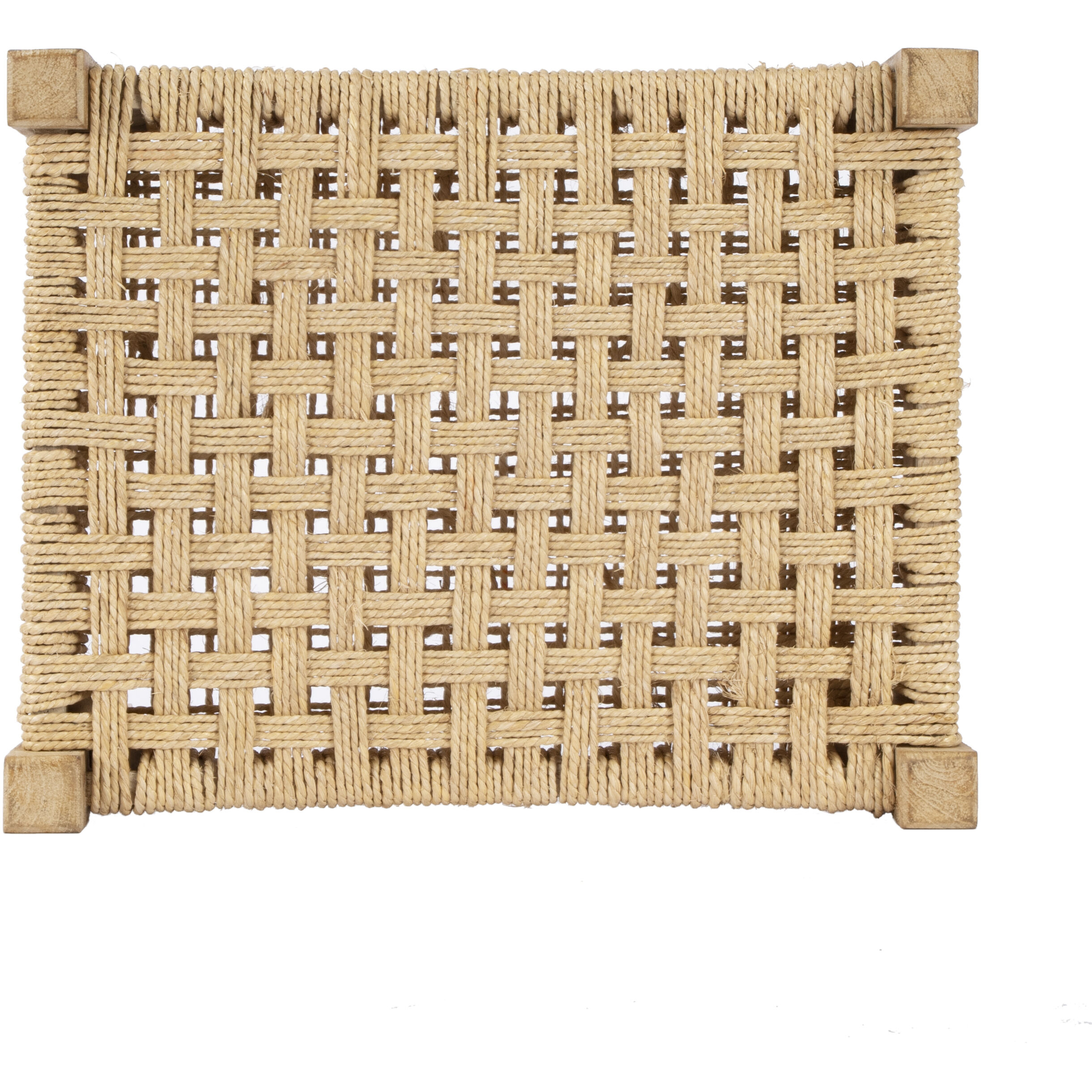 Garner Woven Jute Accent Stool in Natural