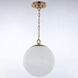 Monticello 1 Light 12 inch Muted Brass Pendant Ceiling Light