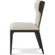 Repose Charcoal Oak Dining Side Chair, Wooden, Upholstered