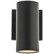 Cylinder LED 6.75 inch Black Outdoor Wall Light