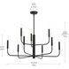 Reines 9 Light 32 inch Matte Black Chandelier Ceiling Light