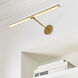 Sean Lavin Plural Dome 13.5 watt 18 inch Natural Brass Picture Light Wall Light, Integrated LED