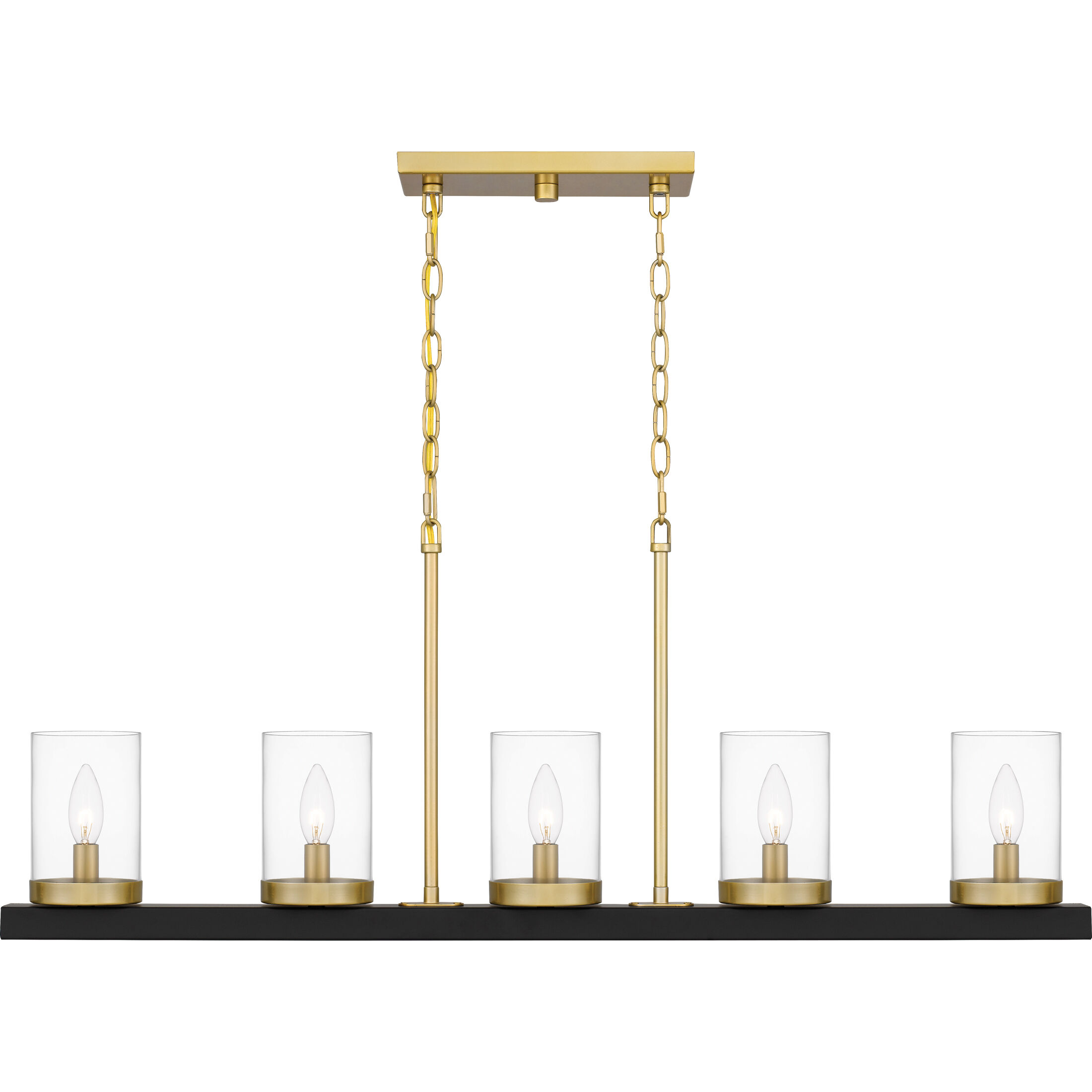 Greeley 5 Light 39 inch Matte Black Island Light Ceiling Light