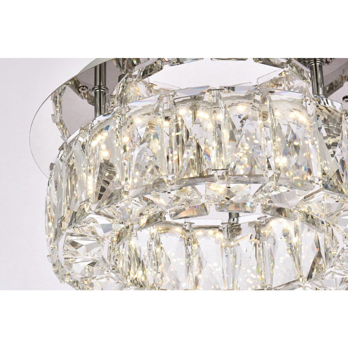 Monroe 1 Light 12 inch Chrome Flush Mount Ceiling Light