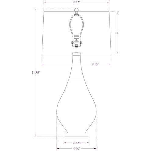 Holland 31.75 inch 150.00 watt Beige Metallic Table Lamp Portable Light