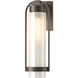 Alcove 1 Light 19.6 inch Coastal Dark Smoke Outdoor Sconce in Frosted, Medium