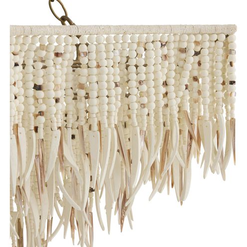 Josephine 6 Light 30 inch Natural and White Chandelier Ceiling Light