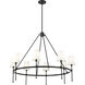 Adorra 8 Light 40 inch Matte Black Chandelier Ceiling Light