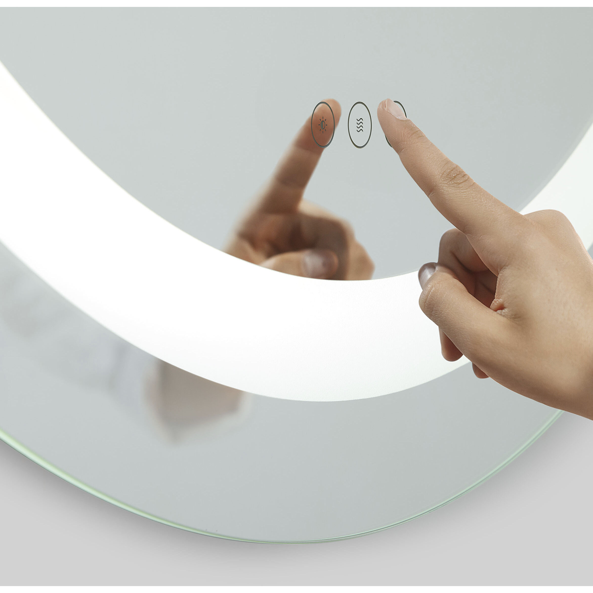 Mera 36 X 36 inch Might Bright White LED Wall Mirror