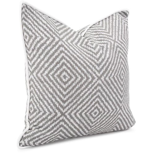 Helm 24 inch Pewter Outdoor Pillow