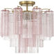 Addis 4 Light 17.75 inch Aged Brass Semi Flush Ceiling Light in Spring