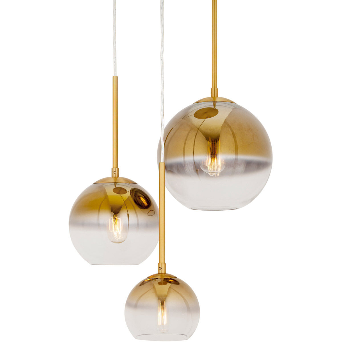 Callisto 3 Light 15.75 inch Soft Gold Pendant Ceiling Light