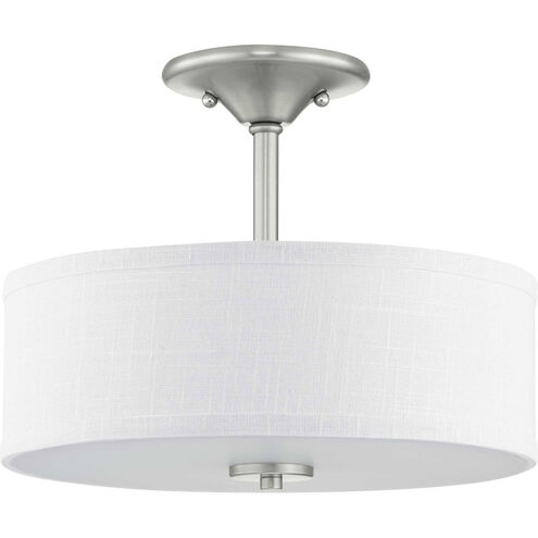 Inspire 2 Light 13 inch Brushed Nickel Semi-Flush Mount Ceiling Light