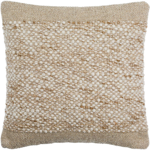 Rukmini 20 X 20 inch Ivory/Brown Accent Pillow