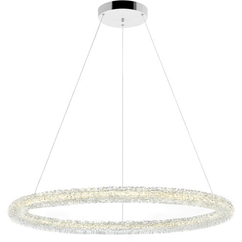 Arielle LED 32 inch Chrome Down Chandelier Ceiling Light