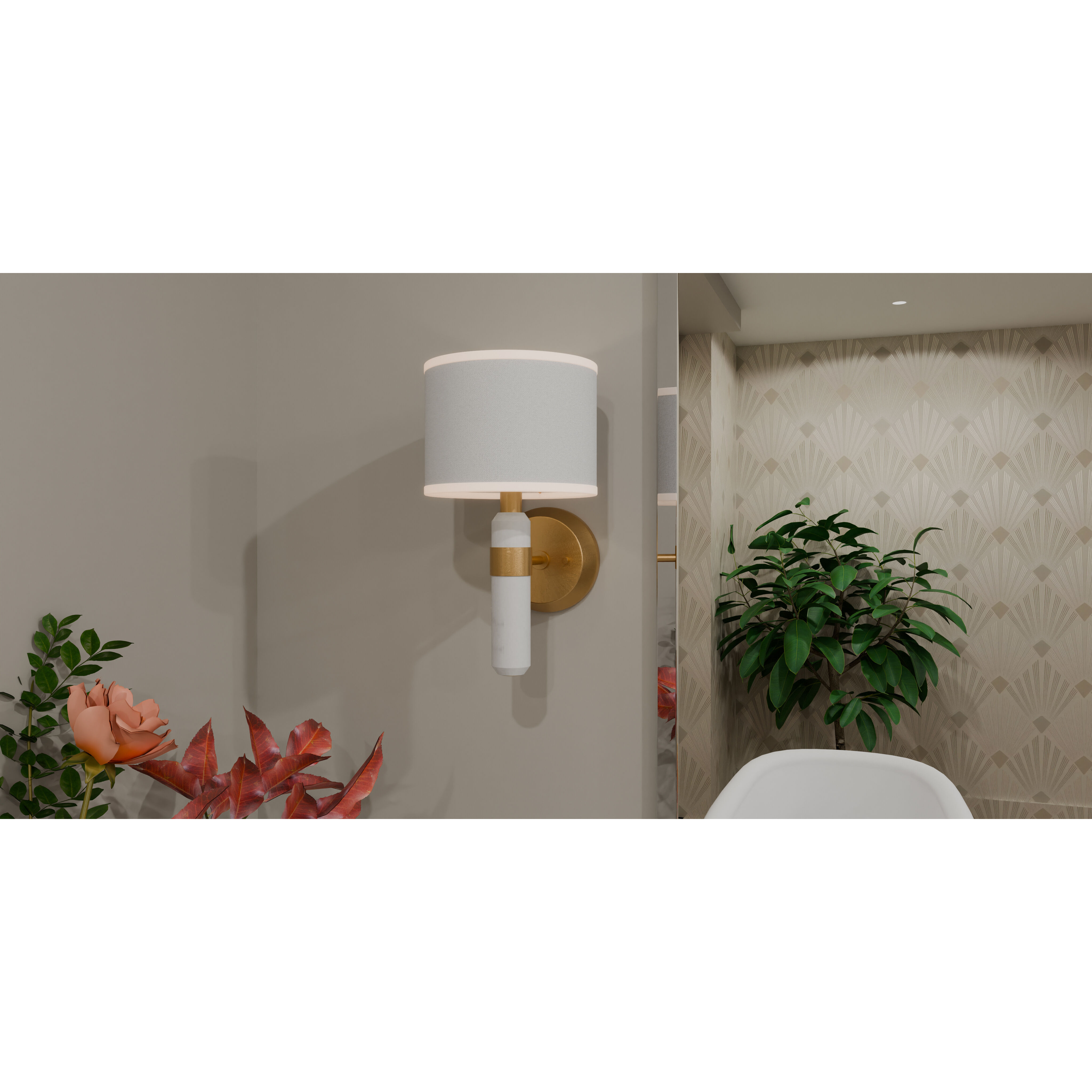 Kimberly 1 Light 7 inch Brushed Weathered Brass Wall Sconce Wall Light, Small