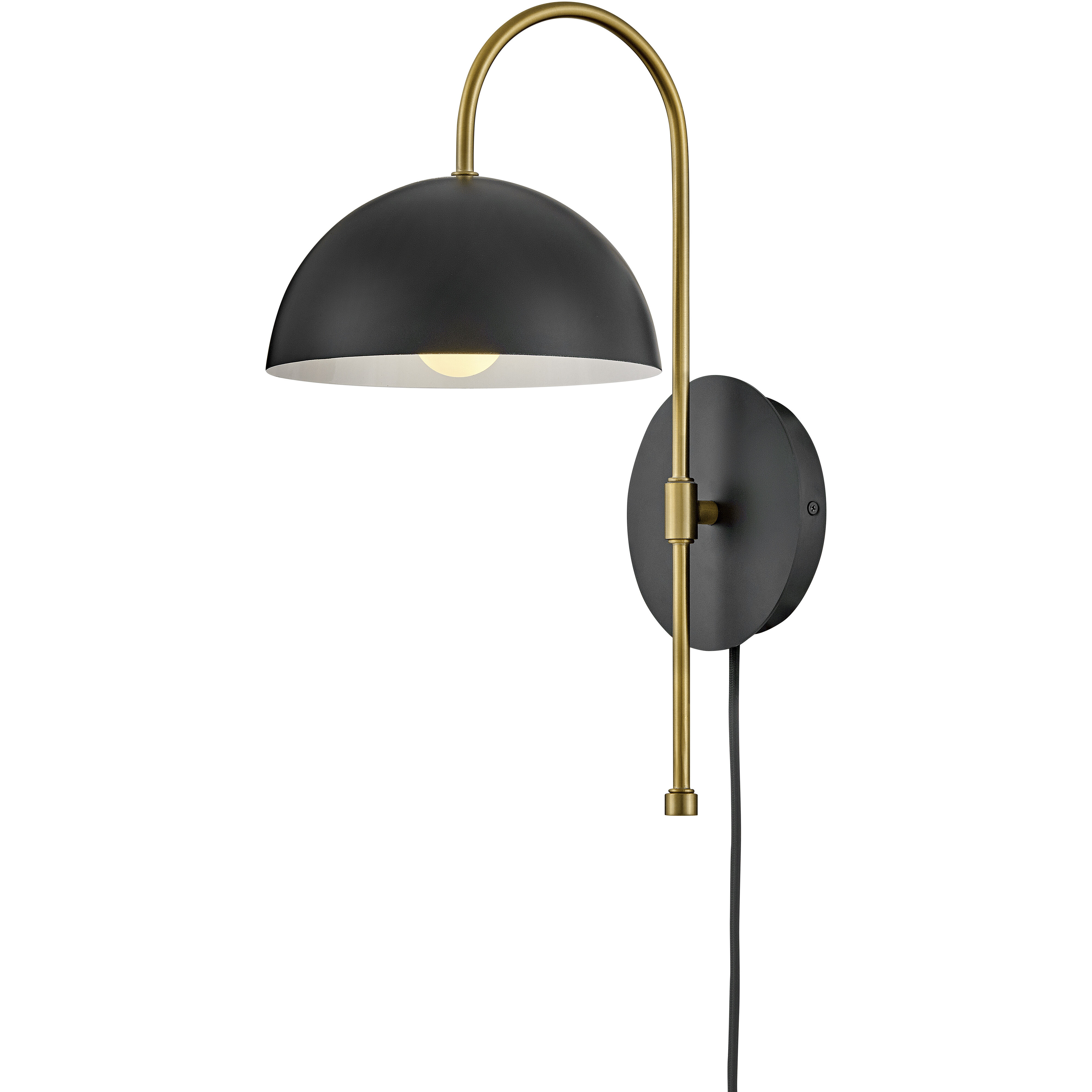 Lou LED 8 inch Black Sconce Wall Light