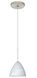 Mia LED Satin Nickel Pendant Ceiling Light in Carrera Glass