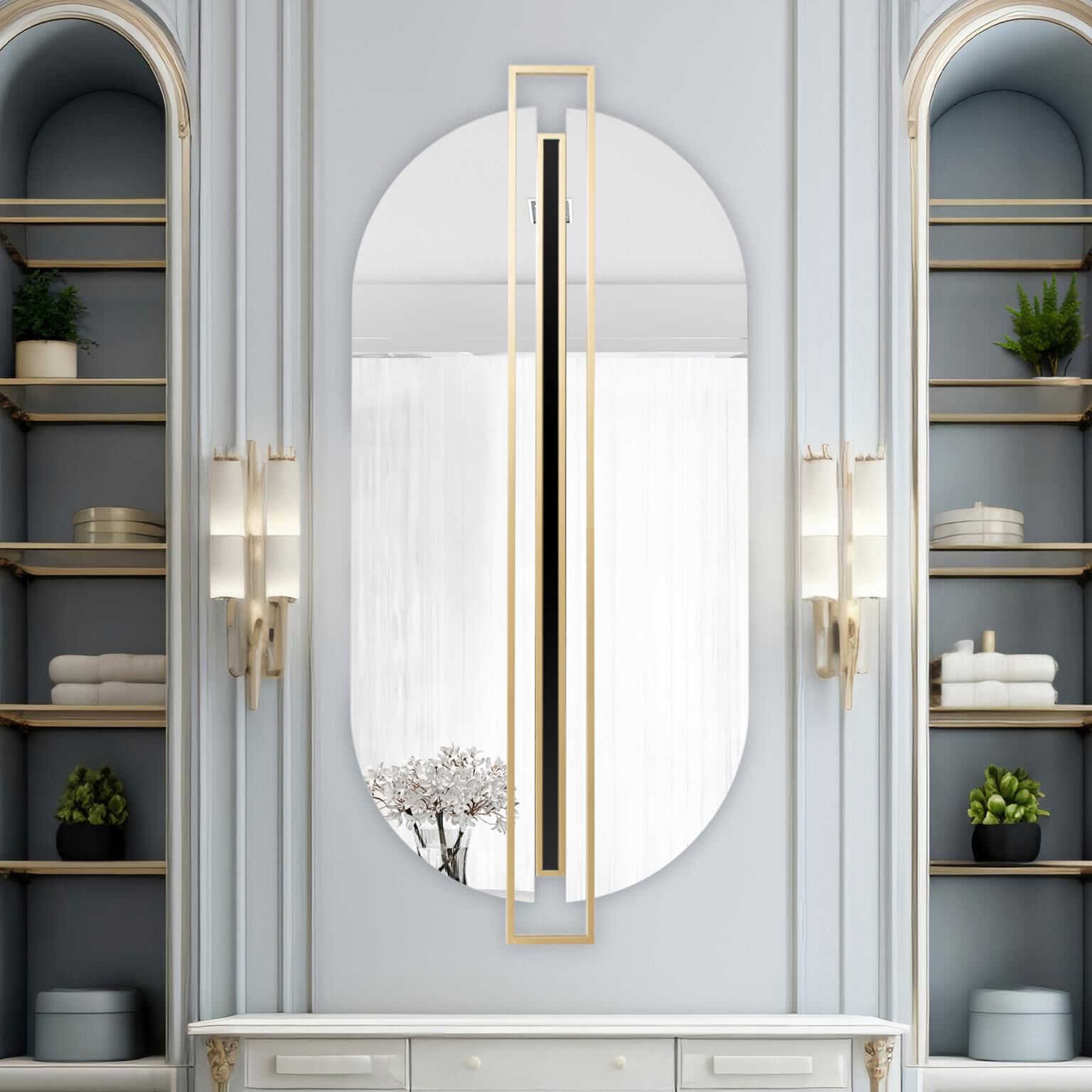 Trexell 71 X 32 inch Gold Mirror