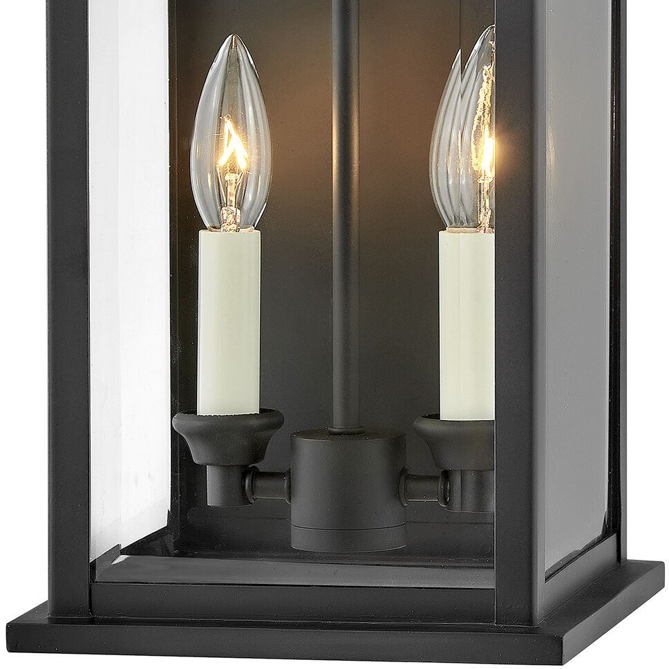 Estate Series Weymouth Outdoor Wall Mount Lantern in Black