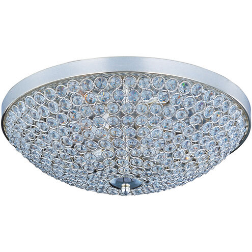 Glimmer 4 Light 15 inch Plated Silver Flush Mount Ceiling Light