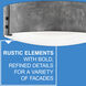 Open Air Sawyer LED 15 inch Aged Zinc with Distressed Black Outdoor Flush Mount