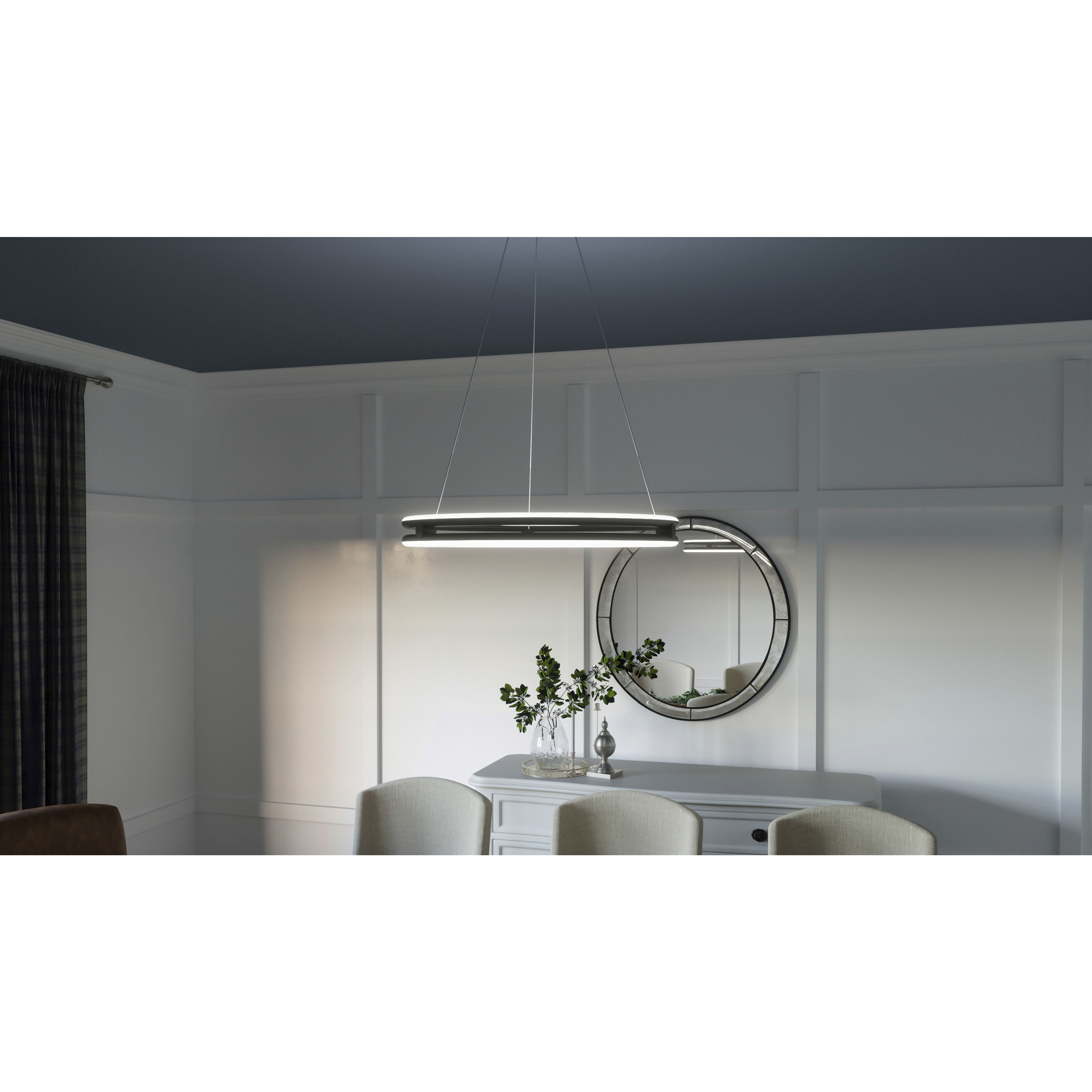 Graves LED 24 inch Matte Black Pendant Ceiling Light