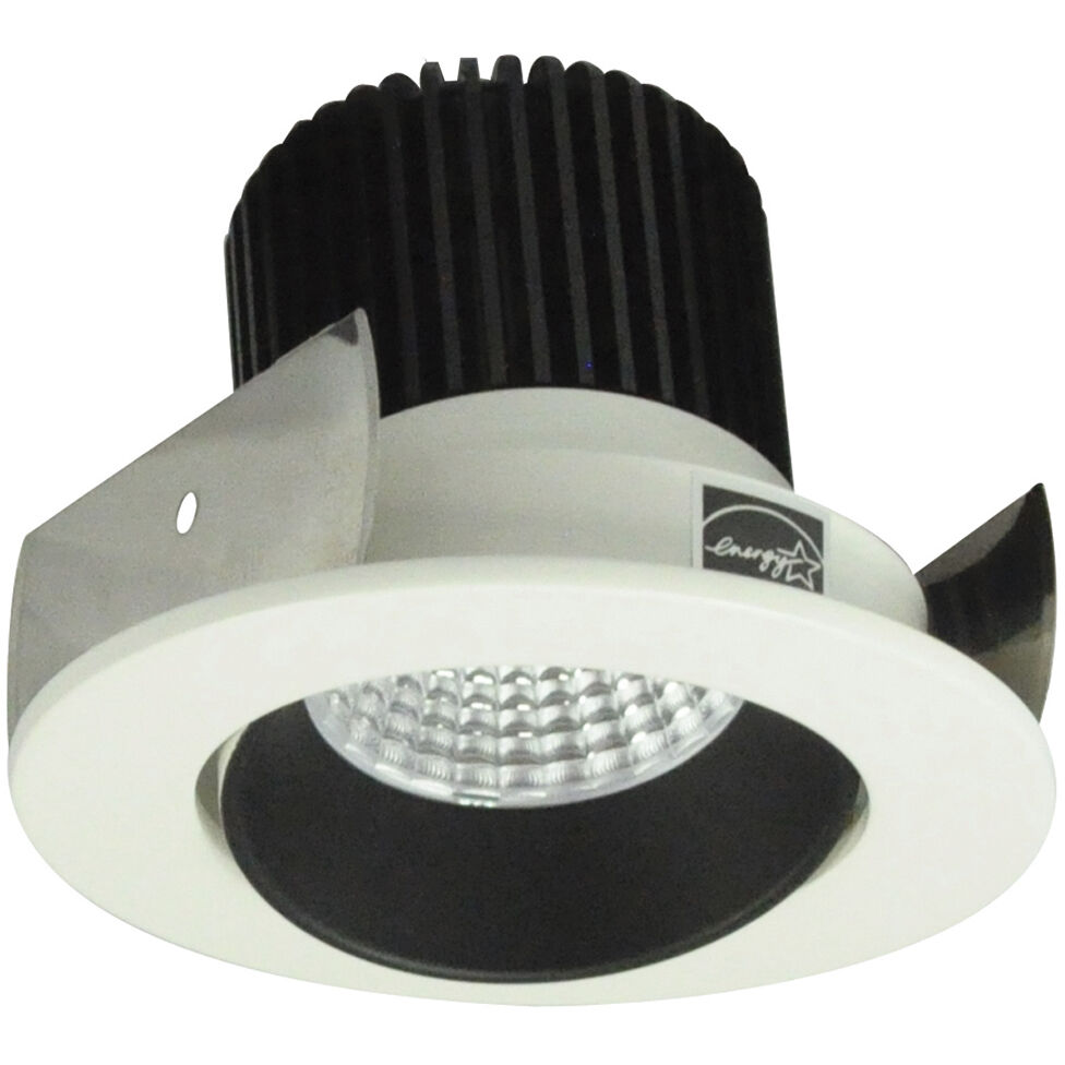 Iolite Black with White Recessed Light in 2700K, Black / White, 1000, Round Cone Regress