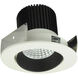 Iolite Black with White Recessed Light in 2700K, Black / White, 1000, Round Cone Regress