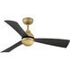 Una 44 inch Heritage Brass with Matte Black Blades Fan