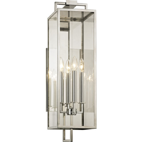 Beckham 4 Light 29 inch Polished Stainless Outdoor Wall Sconce