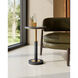 Miles 14 inch Natural and Polished Brass Accent Table