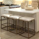 Shelby 27 inch White and Antique Brass Counter Stool