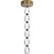 Forever Seduction LED 24 inch Aged Brass Modular Pendant Ceiling Light, Driver in Canopy