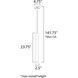 Flute LED 2.5 inch Polished Chrome Mini Pendant Ceiling Light