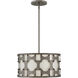 Carter 3 Light 17 inch Weathered Bronze Indoor Semi-Flush Mount Ceiling Light, Convertible to Pendant