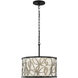 Scribble 3 Light 18 inch Matte Black with Artifact Pendant Ceiling Light, Semi-Flush Convertible, Smithsonian Collaboration