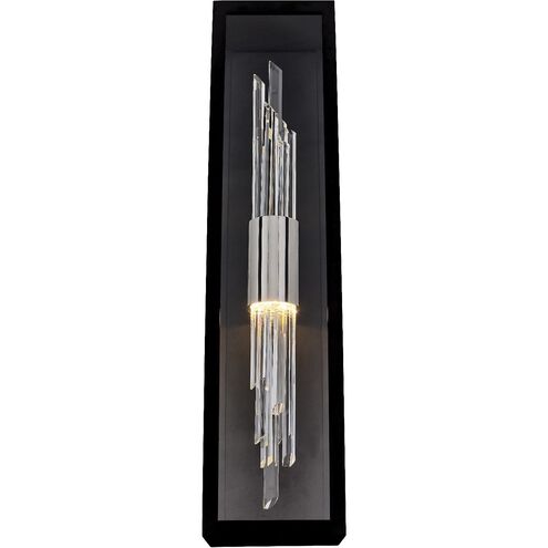 Lucca Esterno 30 inch Matte Balck Outdoor Wall Sconce in Matte Black