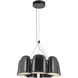 Bell LED 19.38 inch Glossy Black Chandelier Ceiling Light