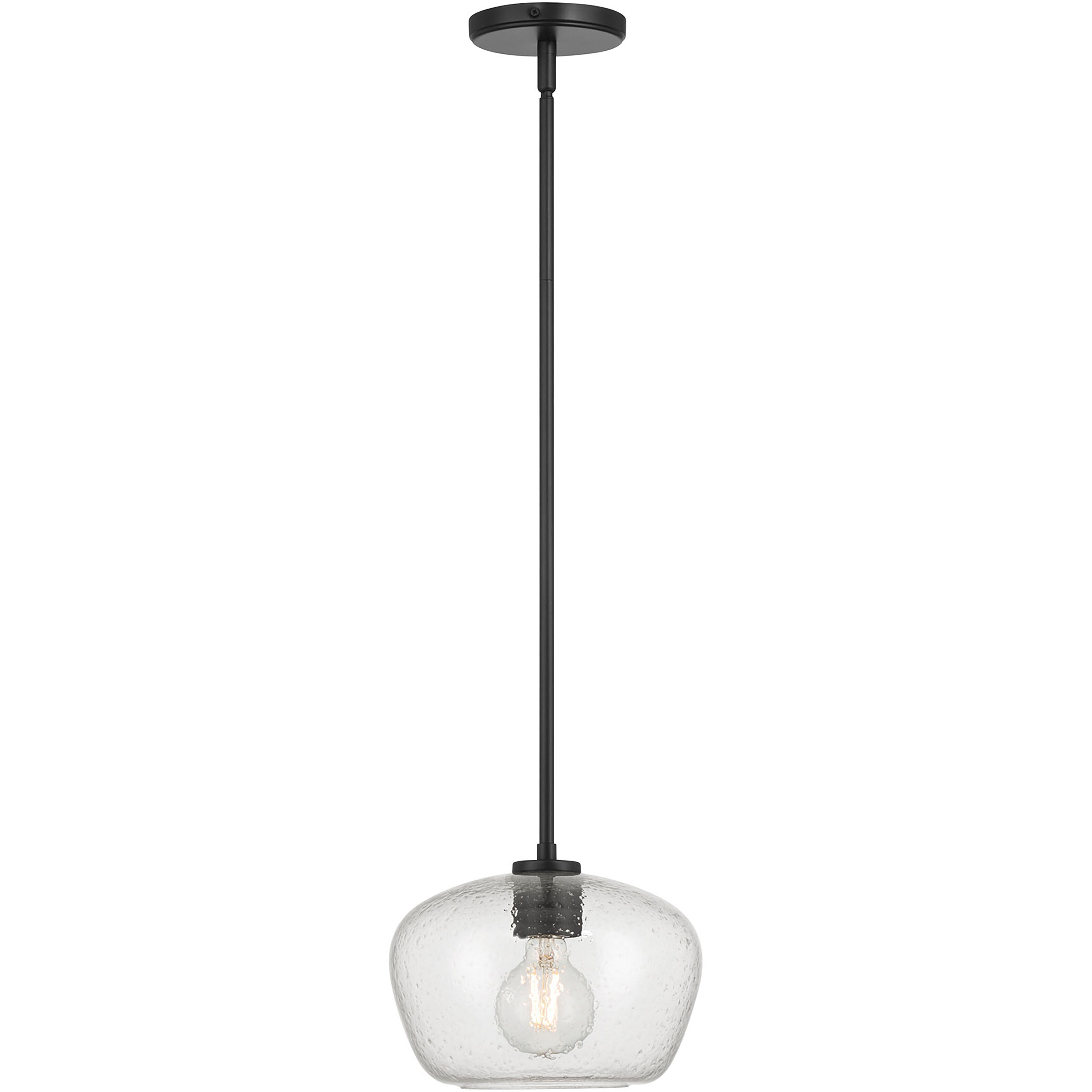 Pomari 1 Light 9.75 inch Matte Black Pendant Ceiling Light
