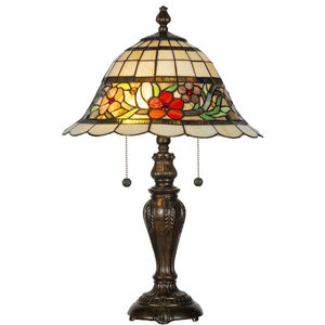 Seville Floral 25 inch 75.00 watt Antique Bronze Table Lamp Portable Light