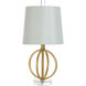 Signature 20 inch 60 watt Antique Gold Table Lamp Portable Light